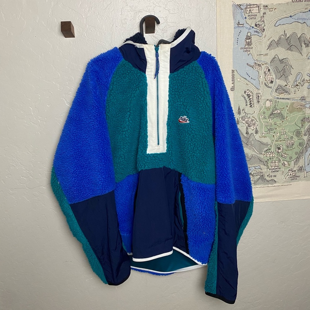 Nike 1/2 Zip Sherpa Hoodie Jacket Sz L